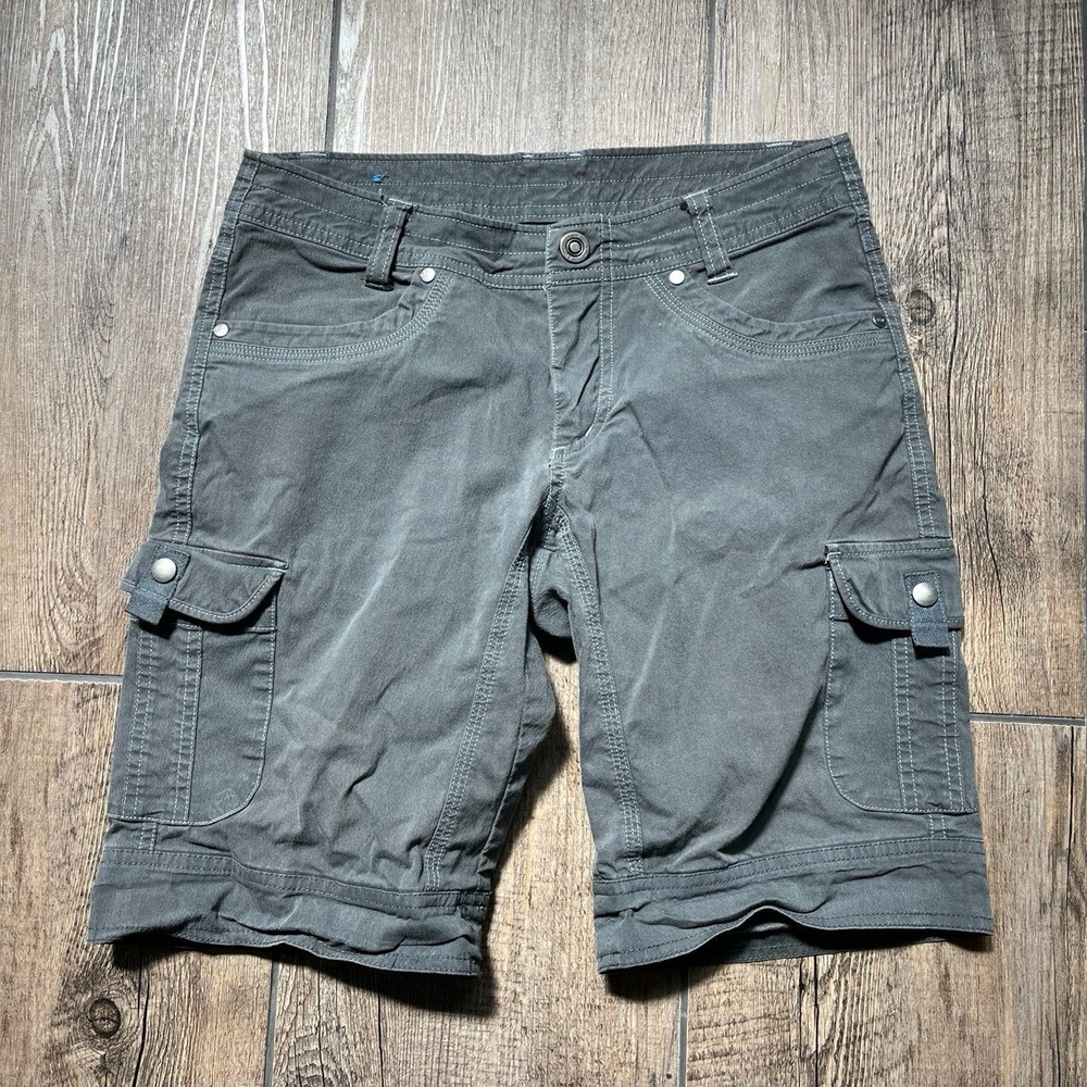 Kuhl‎ Dark Gray Cargo Hiking Pockets Cotton Blend Shorts Women's Size 4